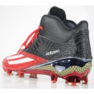 ADIDAS Adizero 5.0 Red Black Football Cleats New